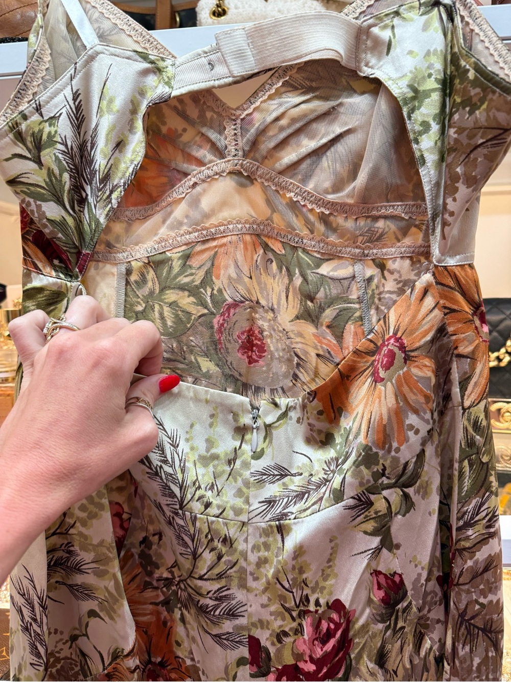 Vintage Dolce & Gabbana 100% Silk Floral Slip Dress IT42 US6 Made in Italy Y2K - Picture 5 of 12